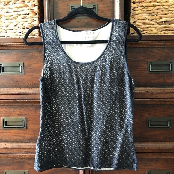 Vintage Talbots pure silk black layered blouse in size L - Picture 1 of 4